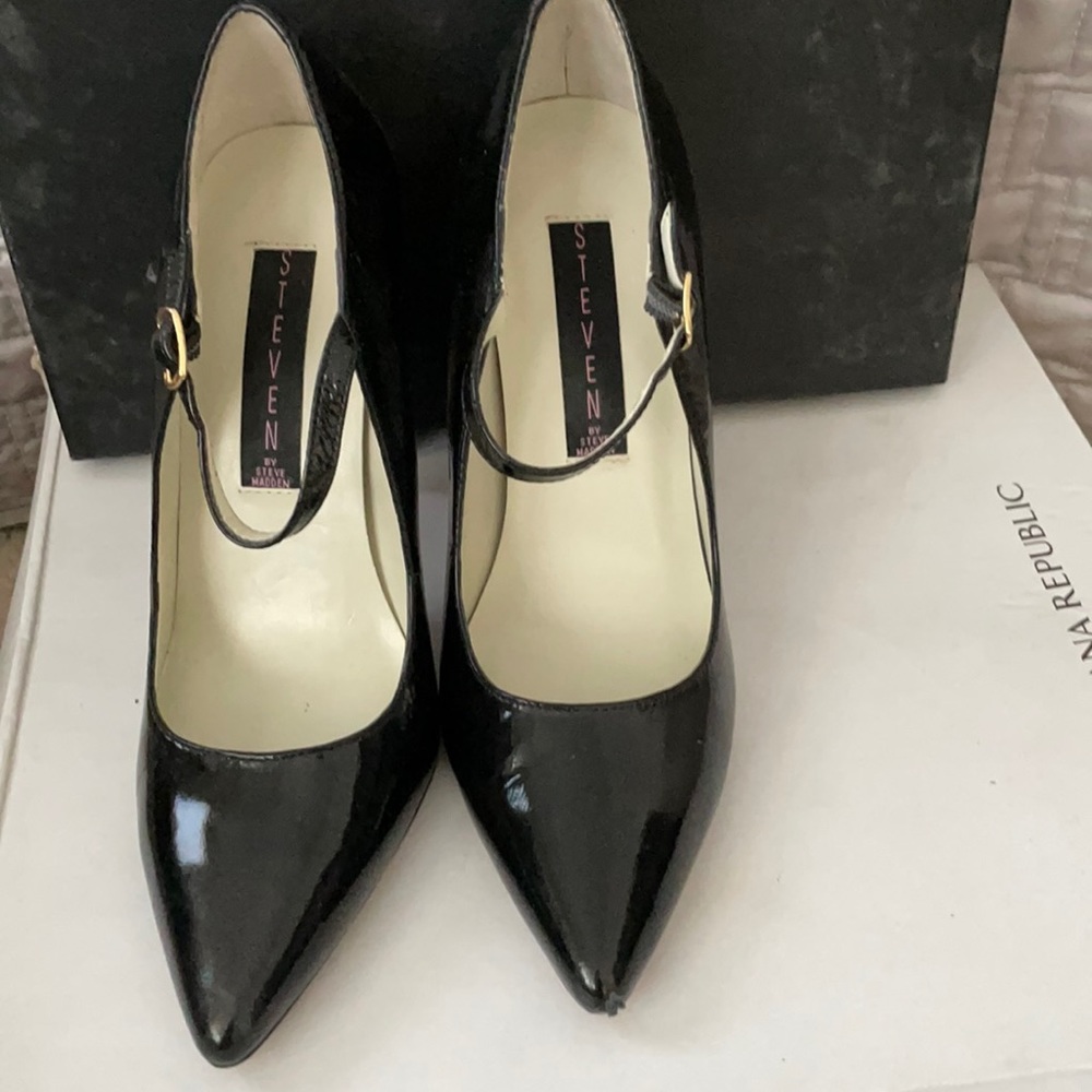Steven Steve Madden leather heel Mary Jane 6